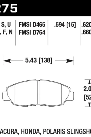 Exclusive Offer Hawk 98-00 Civic Coupe Si / 01-06 Civic DX EX GX HX LX HP+ Street Front Brake Pads
