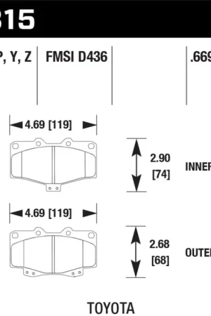 Genuine Hawk LTS Street Brake Pads