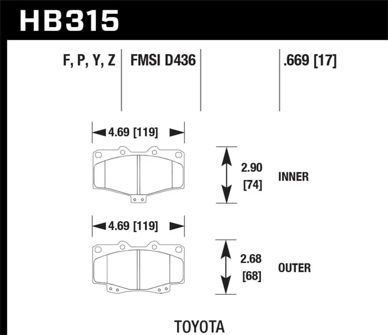 Genuine Hawk LTS Street Brake Pads