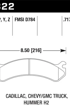 Fresh Stock Hawk Chevy / GMC Truck / Hummer Super Duty Street Front Brake Pads