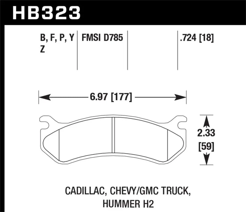 Hawk Chevy / GMC Truck / Hummer LTS Street Rear Brake Pads Wholesale