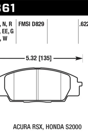 Hawk 06+ Civic Si Performance Ceramic Street Front Brake Pads Save Now