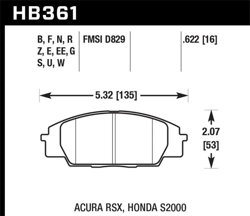 Hawk 06+ Civic Si Performance Ceramic Street Front Brake Pads Save Now