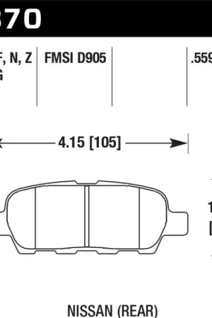 Hawk 03-07 350z / G35 / G35X w/o Brembo HP+ Street Rear Brake Pads Deal