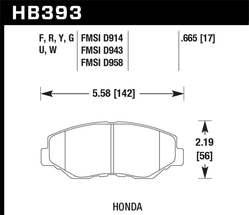 Hawk 13-15 Honda Civic Si DTC-60 Front Race Brake Pads Fan Favorite