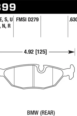Fresh Stock Hawk 84-4/91 BMW 325 (E30) HP+ Street Rear Brake Pads
