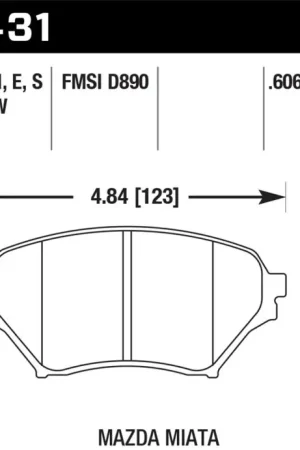 Hawk 01-05 Miata w/ Sport Suspension Blue 9012 Front Brake Pads D890 Don’t Miss Out