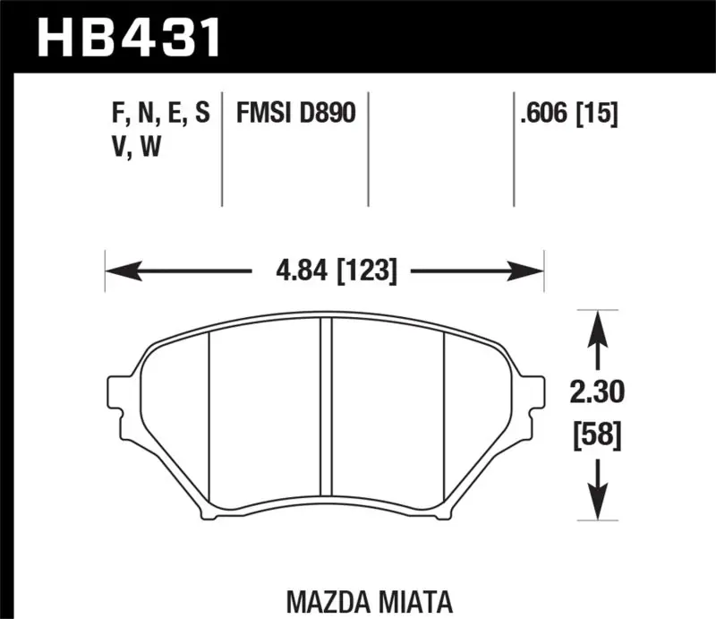 Hawk 01-05 Miata w/ Sport Suspension HPS Street Front Brake Pads D890 Editor’s Pick