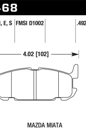 Hawk 03-05 Miata w/ Sport Suspension Blue 9012 Race Rear Brake Pads D1002 Save Now