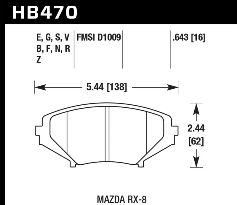 Hawk 04-09 RX8 HP+ Street Front Brake Pads (D1009) Sale