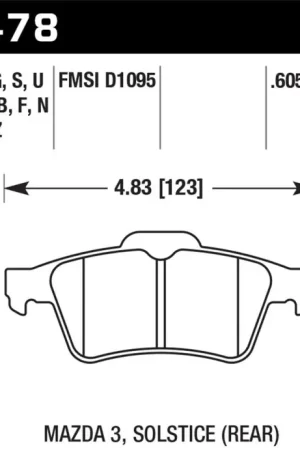 Hawk 13-14 Ford Focus ST / Mazda/ Volvo HP+ Street Rear Brake Pads Top Rated