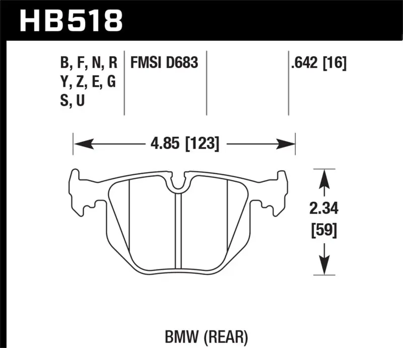Latest Hawk BMW 330CI/330I/330XI/525i/740i/754iL/M3/M5/X3/X5/Z4/Z8 / Range Rover HSE HT-10 Race Rear Brake