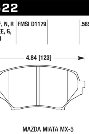 Hawk 2006-2006 Mazda MX-5 Miata Club Spec HPS 5.0 Front Brake Pads Place Order