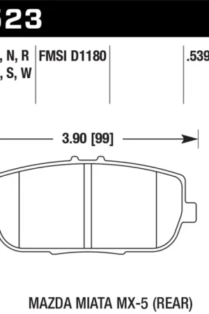 Hawk 06-10 Mazda Miata MX-5 DTC-30 Race Rear Brake Pads Time-Limited