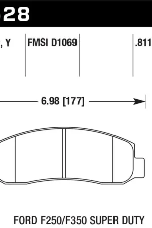 Hawk 05-11 Ford F250/F350 / 2011 Ford F550 Super Duty Street Front Brake Pads Premium