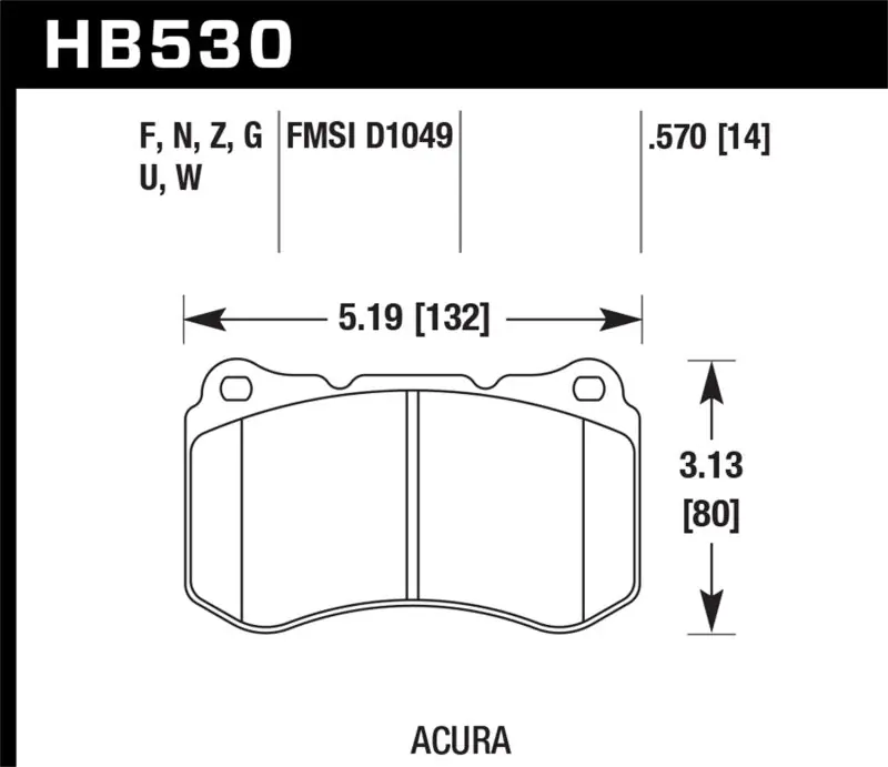 Money Back Guarantee Hawk 07-08 Acura TL Type S DTC-60 Race Front Brake Pads