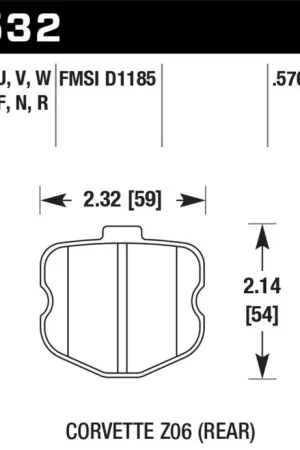 Express Delivery Hawk 06-10 Chevy Corvette (OEM Pad Design) Rear HPS Street Brake Pads