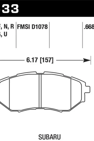 Hawk 05-08 LGT D1078 DTC-60 Race Front Brake Pads Latest