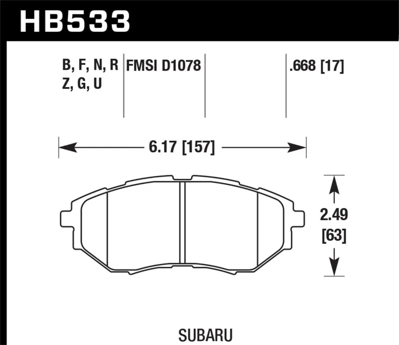 Hawk 05-08 LGT D1078 Performance Ceramic Street Front Brake Pads Instant Buy