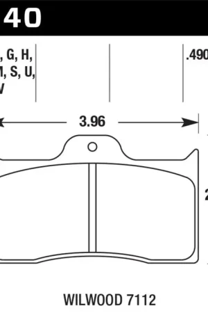 Bargain Hawk Wilwood 7112 Caliper DTC-70 Brake Pads
