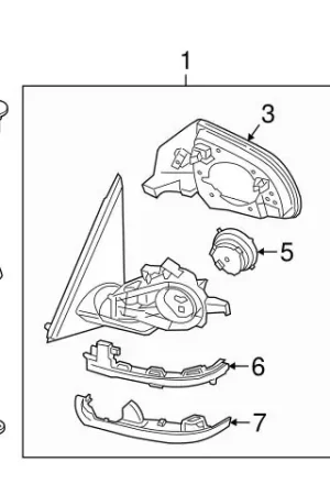 Genuine BMW 51167291203 Door Mirror Housing; Left - BMW Discount