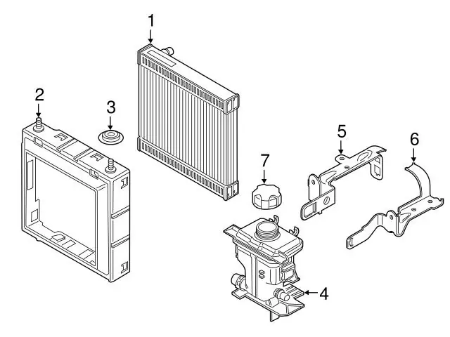 Genuine BMW 17118742470 Radiator Mount Bracket; Left, Right - BMW Hassle-Free Returns