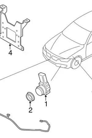 Authentic Genuine BMW 61129313607 Parking Aid System Wiring Harness - BMW