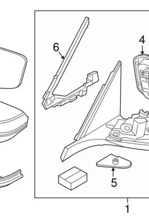 Genuine BMW 51167422720 Door Mirror Cover; Front Right - BMW Reduced Price