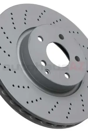 Zimmermann Coat Z 000421301207, 400365420 Disc Brake Rotor; Front, Vented & Cross-Drilled; 322 X 32mm - Mercedes Certified