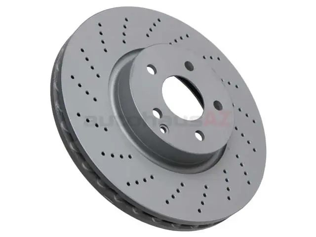 Zimmermann Coat Z 000421301207, 400365420 Disc Brake Rotor; Front, Vented & Cross-Drilled; 322 X 32mm - Mercedes Certified