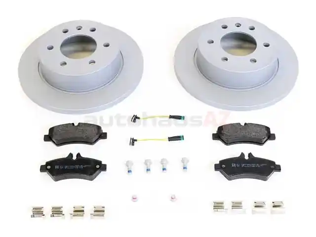 Free Shipping Zimmermann Coat Z 9064200083, 640431200 Disc Brake Pad and Rotor Kit; Rear - Mercedes