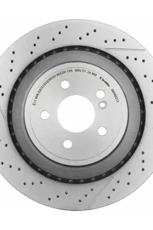Brembo 09A82211 Disc Brake Rotor; Rear - Mercedes Authentic