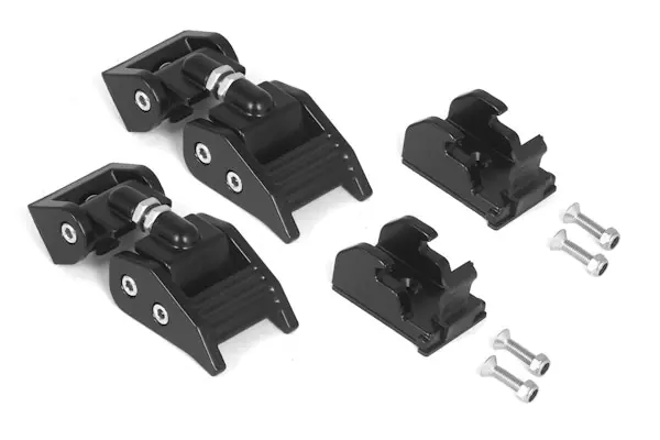 Rugged Ridge 11210.15 Hood Catches; Black Aluminum; 97-06 Jeep Wrangler TJ Direct From Manufacturer