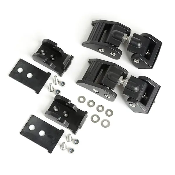 Warranty Included Rugged Ridge 11210.18 Hood Catches; Textured Black; 97-06 Jeep Wrangler TJ
