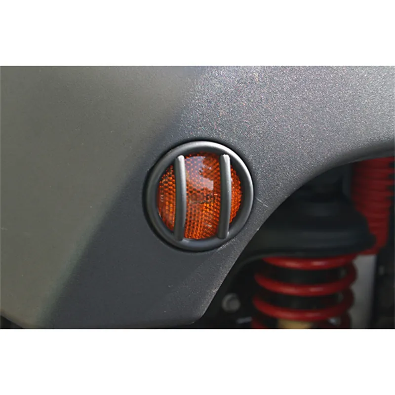 Rugged Ridge 11231.12 Side Marker Light Euro Guards, Black Special Discount