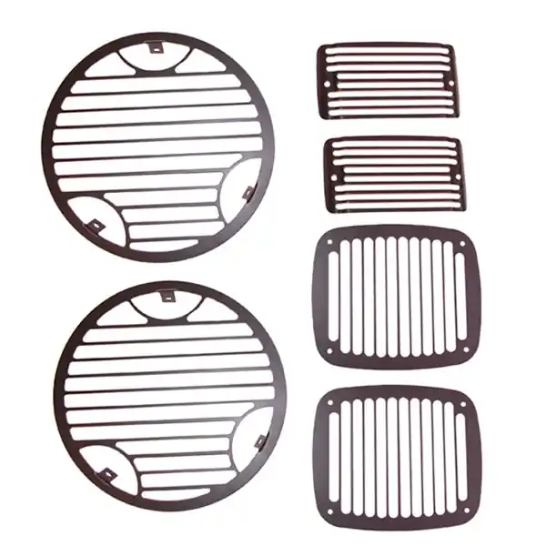 Rugged Ridge 11236.21 Stone Guard Set; Billet; 97-06 Jeep Wrangler TJ Budget