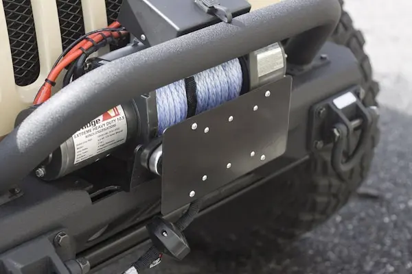 Rugged Ridge 11238.07 License Plate Mounting Bracket for Hawse Fairlead Hassle-Free Returns