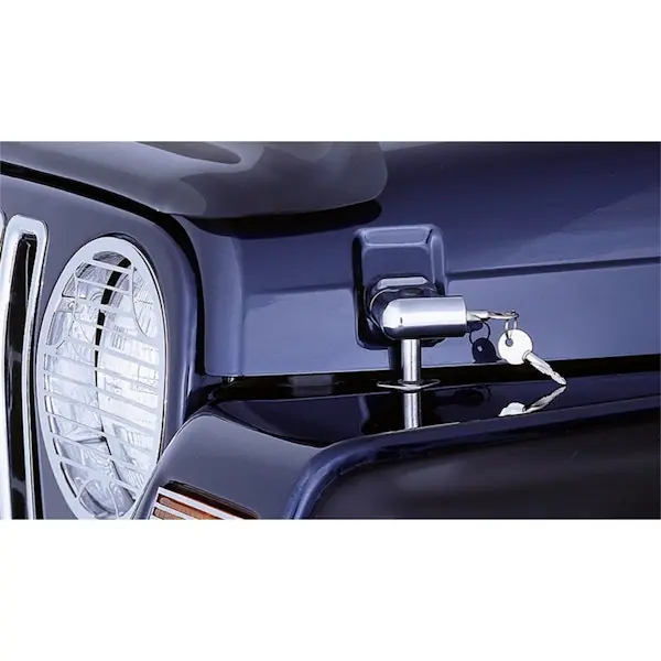 Free Delivery Rugged Ridge 11302.03 Locking Hood Catch Kit; Chrome; 97-06 Jeep Wrangler TJ