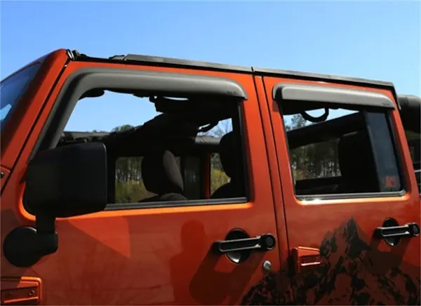 Fast Shipping Rugged Ridge 11349.12 Window Visors; Matte Black; 4-Door; 07-17 Jeep Wrangler JK