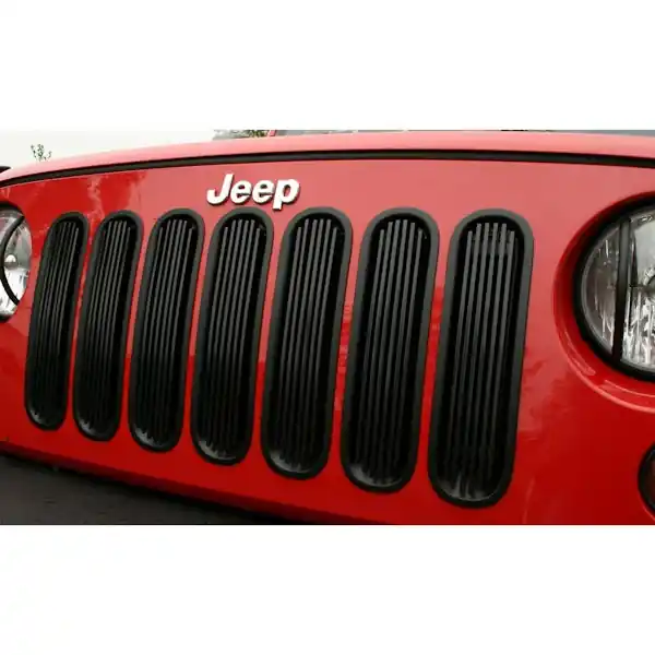 Rugged Ridge 11401.30 Billet Grille Insert; Black; 07-17 Jeep Wrangler JK Budget