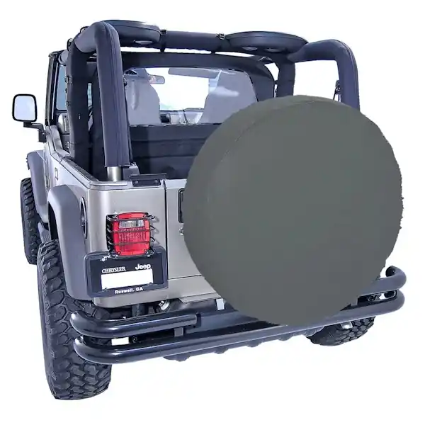 Weekend Sale Rugged Ridge 12803.35 33 Inch Tire Cover; Black Diamond