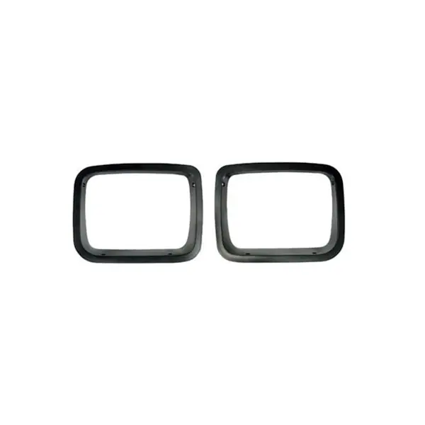 Fresh Stock Rugged Ridge 12419.24 Headlight Bezels; Black; 87-95 Jeep Wrangler YJ