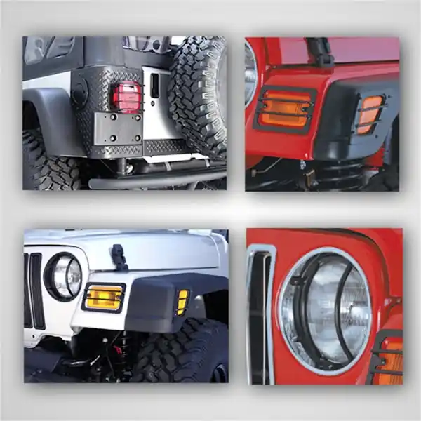 Trusted Brand Rugged Ridge 12495.02 Euro Guard Light Kit; 97-06 Jeep Wrangler TJ