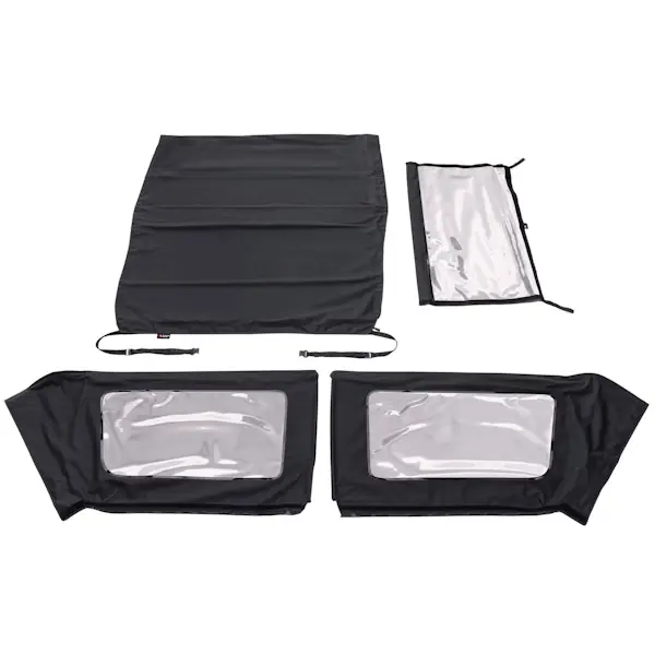 Same Day Shipping Rugged Ridge 13860.35 Voyager Top Black Diamond S.Cloth, Tinted Window