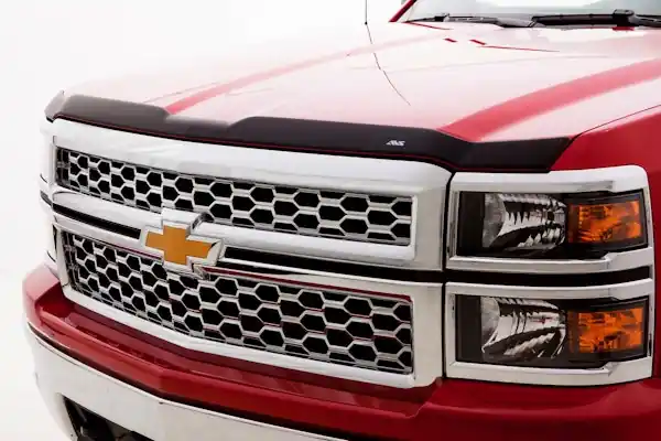 Premium AVS 377079 Aeroskin Hood Protector; Matte Black