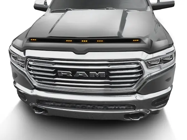 Premium AVS 753163-JSC Aeroskin Lightshield Color-Match Hood Protector; Billet Silver Metallic