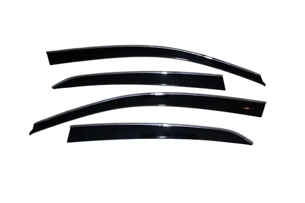 Save Now AVS 794007 Ventvisor Deflector; Smoke w/Chrome Trim; Low Profile; 4 pc.
