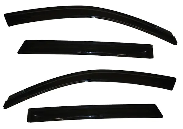 Premium AVS 94187 Ventvisor Deflector; Smoke; Outside Mount; 4 pc.