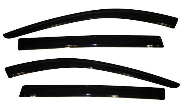 Budget AVS 94246 Ventvisor Deflector; Smoke; Outside Mount; 4 pc.
