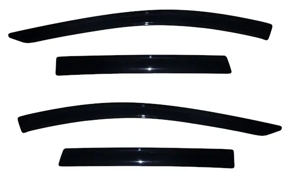 Certified AVS 94383 Ventvisor Deflector; Smoke; Outside Mount; 4 pc.